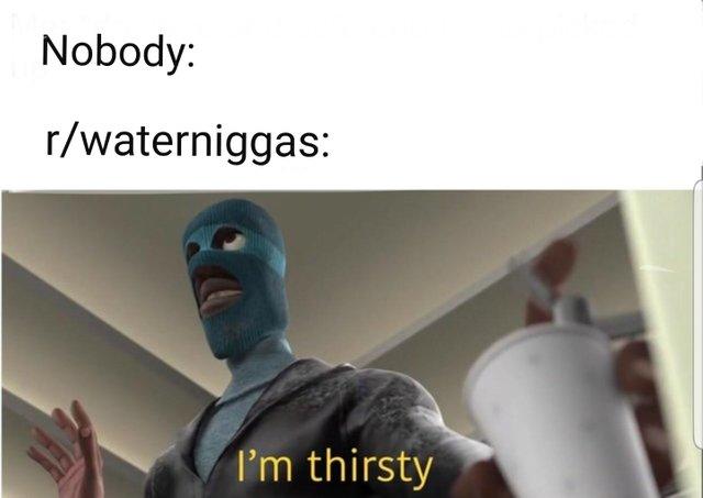 Nobody: r/waterniggas: I'm thirsty