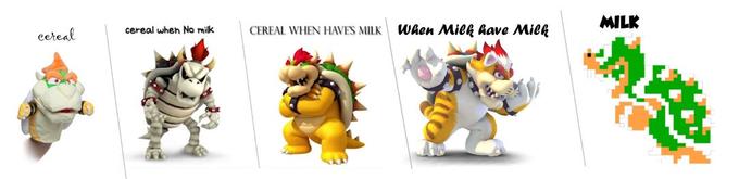 MILK Wlen Miek Rave Miek cereal wheh No mikCEREAL WHEN HAVES MILK cereal 0