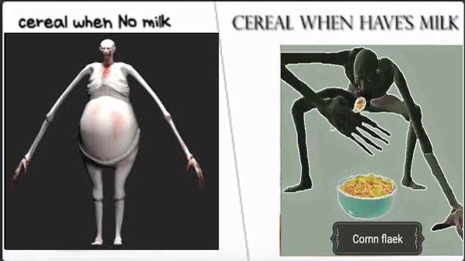 cereal when No milk CEREAL WHEN HAVES MILK Cornn flaek