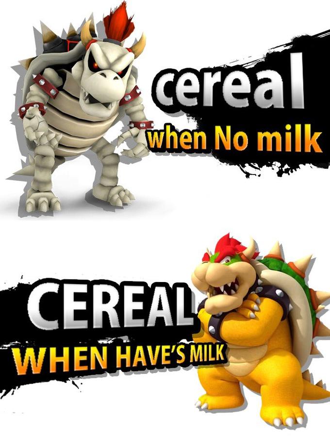 cerea when No milk CEREAL WHEN HAVE'S MILK