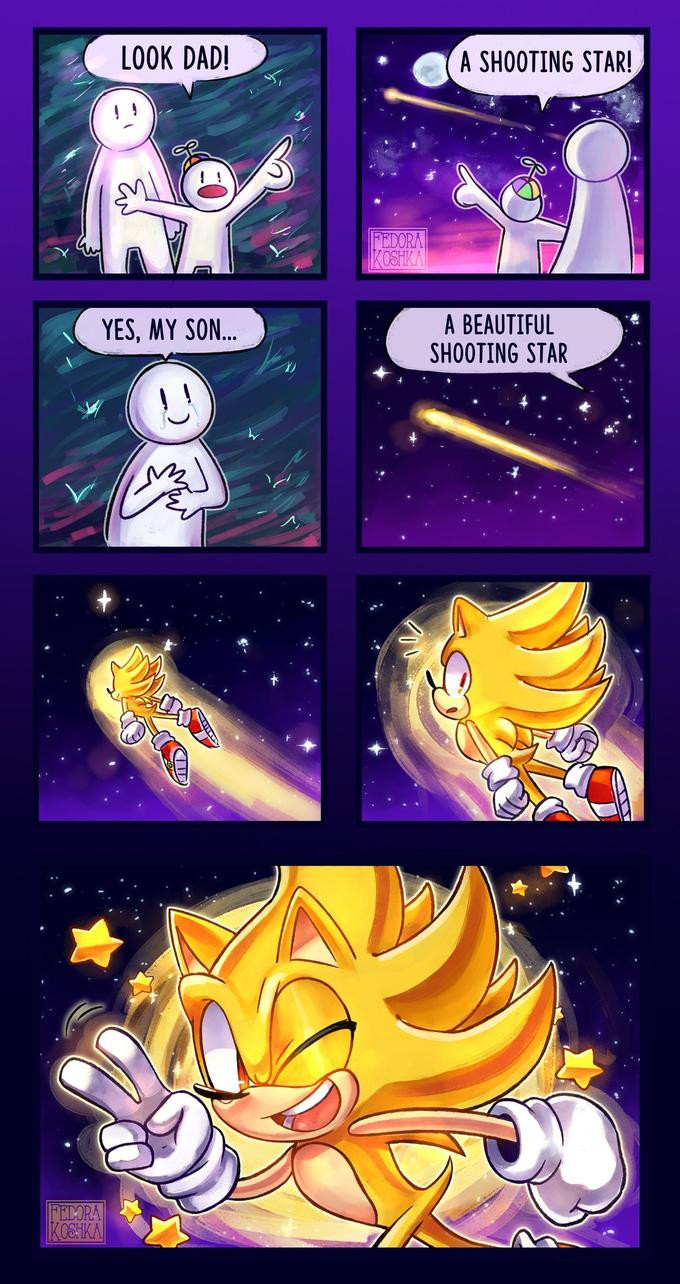 LOOK DAD! A SHOOTING STAR! FEDORA KOSHKA A BEAUTIFUL SHOOTING STAR YES, MY SO... PECORA KOSHIKA