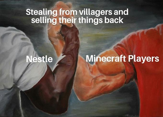 Stealing from villagers and selling their things back Minecraft Players Nestle