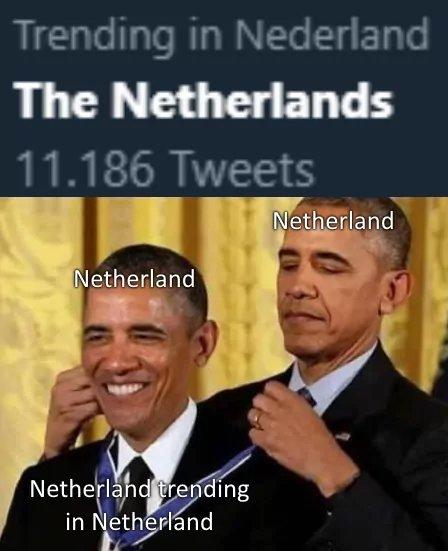 Trending in Nederland The Netherlands 11.186 Tweets Netherland Netherland Netherland trending in Netherland