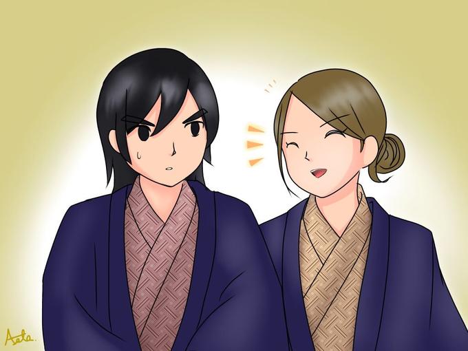 G:""Hey, let's take a picture for Swordie, he must feel alone since he couldn't come""
B: "Sure, why not?"

Continuation:
!https://i.kym-cdn.com/photos/images/original/001/561/878/9e6.jpg!