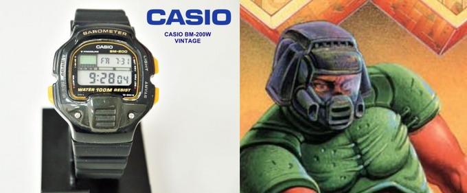 CASIO BAROMETER CASIO BM-200W VINTAGE CASIO BM-200 FR 13 9:2804 WATER 10OM RESIST AUVAS LIGHT