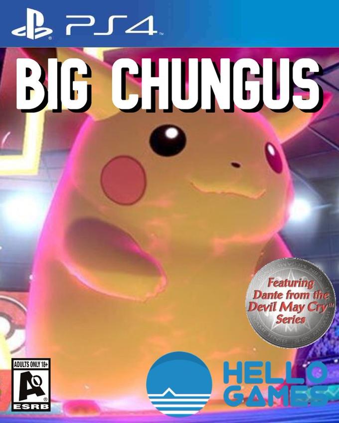 PS4 BIG CHUNGUS Featuring Dante from the Devil May Cry Series HELL GAME ADULTS ONLY 18+ ESRB