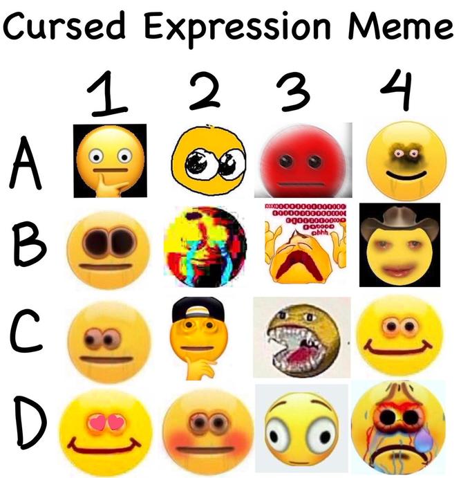 Crying cursed emoji