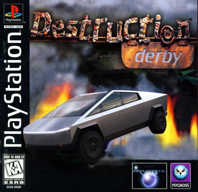 Destruction PlayStation TM NTSC U/C derby KIDS TO ADULTS TM KA CONTENT RATED BY ESRB PSYGNOSIS SCUS-94302 PlayStation