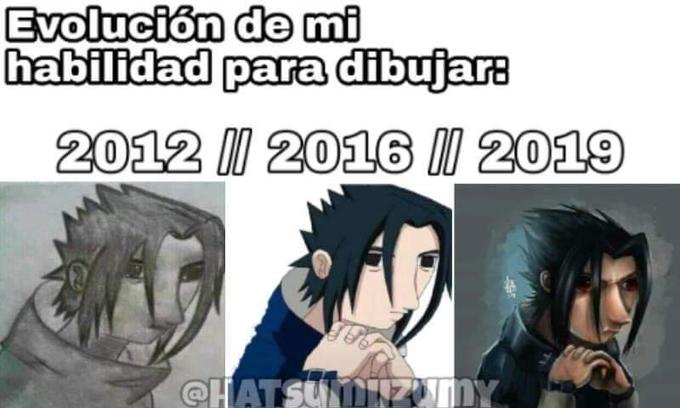 Evolución de mi habilidad para dibujar: 2012 II 2016 II 2019 @HATSUIEMY