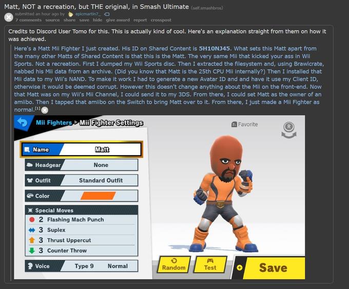 [Gotta respect the dedication to authenticity] Matt Mii Know Your Meme