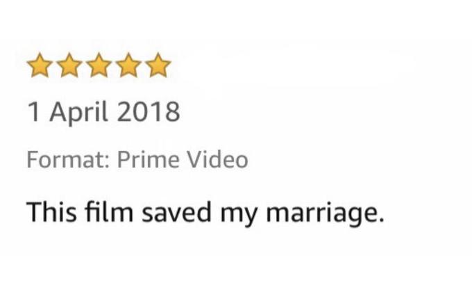 1 April 2018 Format: Prime Video This film saved my marriage.