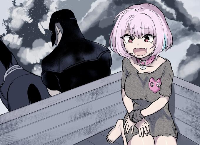 Hey you, you finally awake. You were trying to cross the border, right? Same as us, and that purple haired niggy over there.