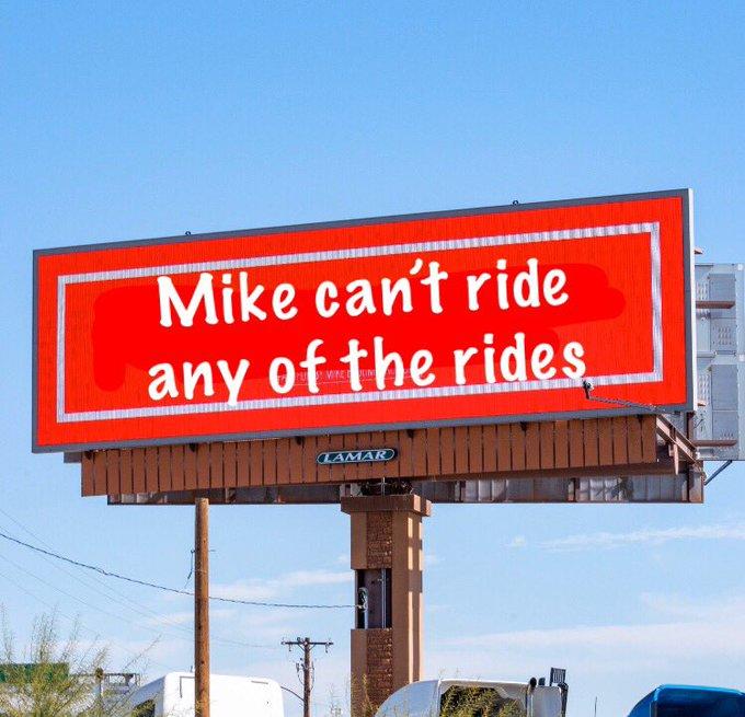 Mike can't ride any of the rides VINE LAMAR