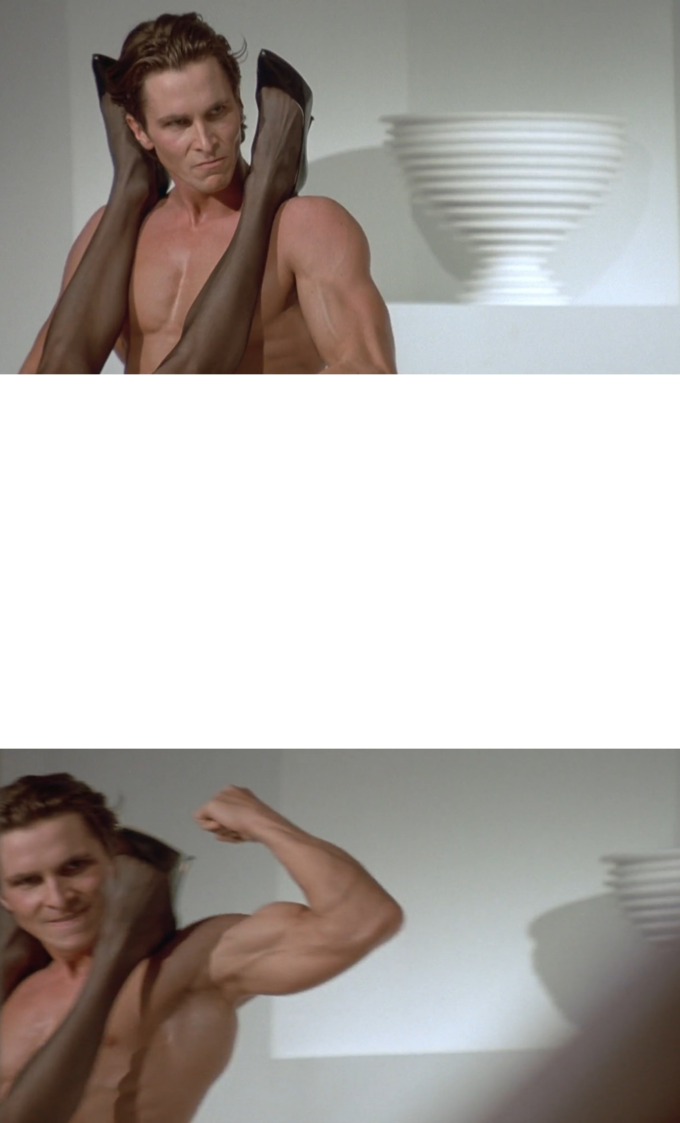 Patrick Bateman Arm Flex Template. 