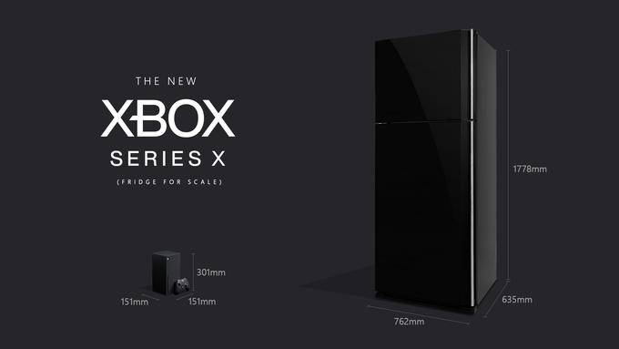 THE NEW XBOX SERIES X 1778mm (FRIDGE FOR SCALE) 301mm 151mm 151mm 635mm 762mm