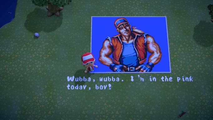 13 Wubba, wubba. 1 'm in the pink todav, bov!