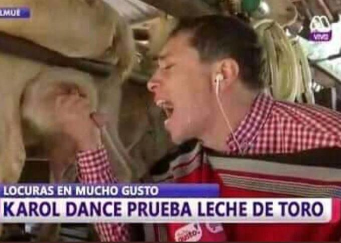 LMUE LOCURAS EN MUCHO GUSTO KAROL DANCE PRUEBA LECHE DE TORO sto.