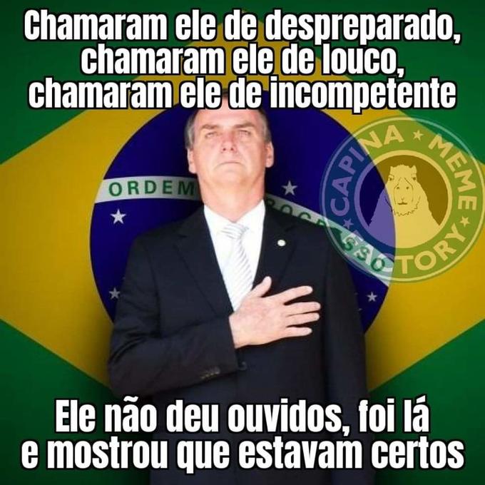 Chamaram ele de despreparado, chamaram ele de louco, chamaram ele de incompetente ORDEM TORY* 630 Ele não deu ouvidos, foi lá e mostrou que estavaṁ certos MEME: APINA