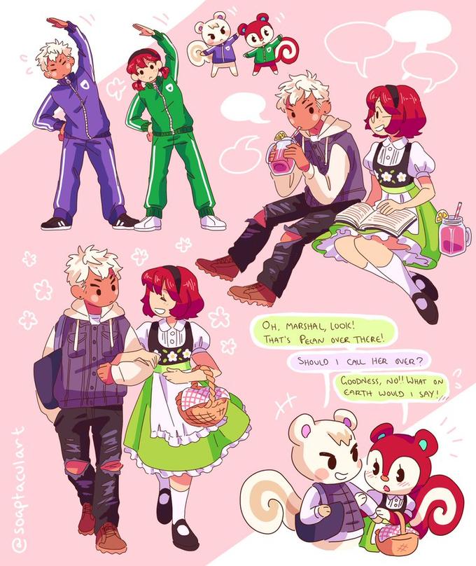 OH, MARSHAL, Look! THAT'S PELAN OVER THERE! SHOULD I CAL HER OVER? GOODNESS, NO!! WHAT ON EARTH WOULD I SAY! C soaptaculart