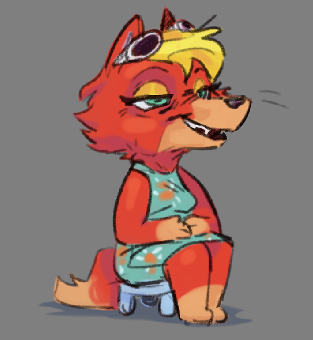 cute fox audie animal crossing fan art 