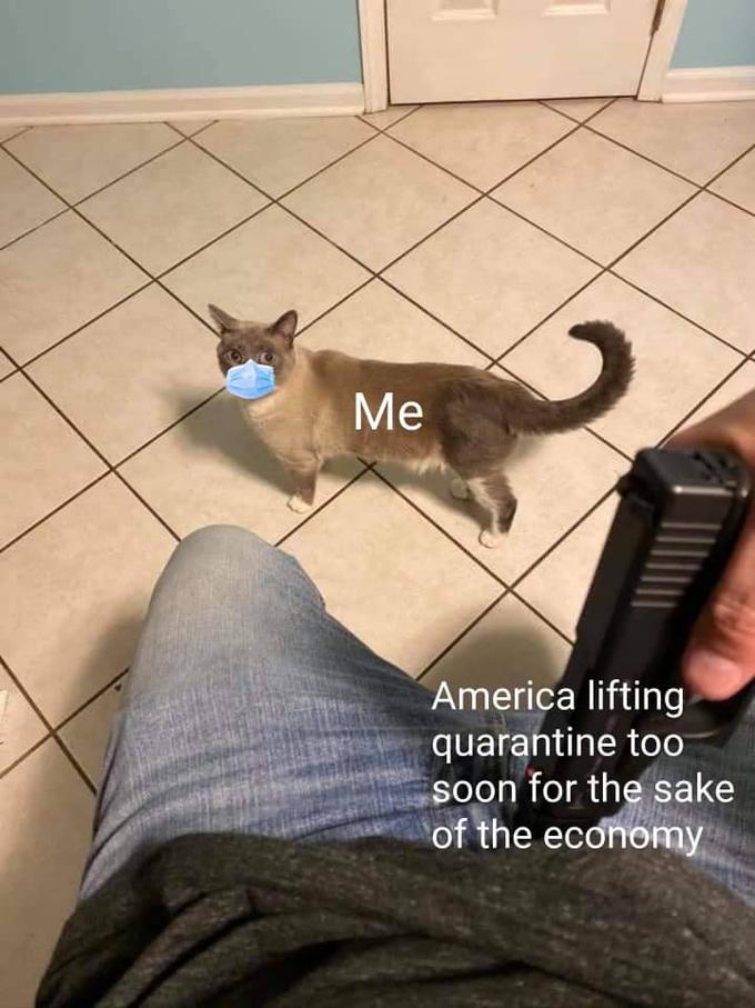 Me America lifting quarantine too soon for the sake of the economy