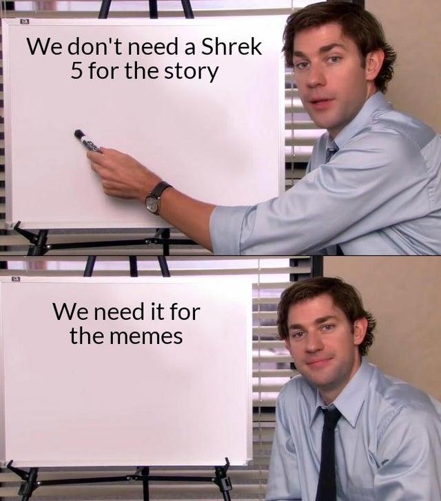 We don't need a Shrek 5 for the story We need it for the memes