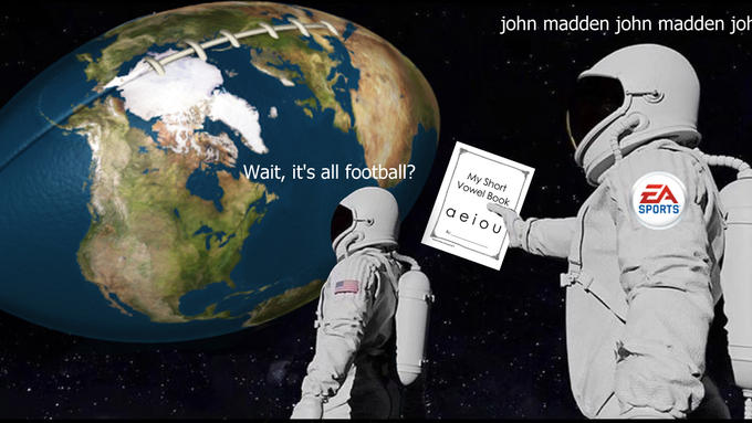 john madden john madden joh EA SPORTS My Short Vowel Book Wait, it's all football? a eiou