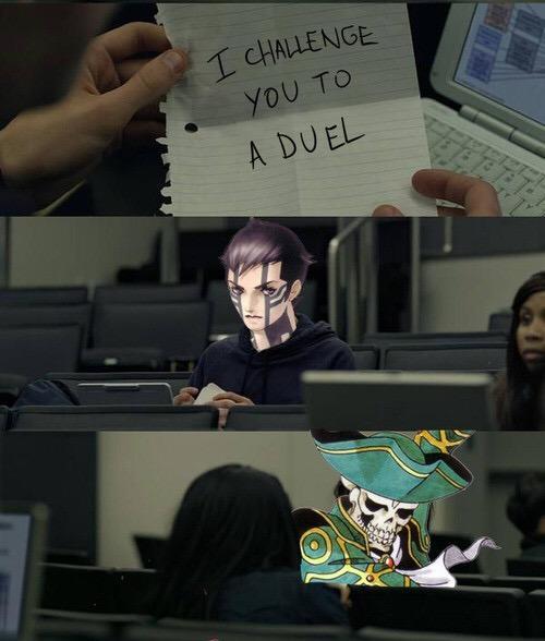 I CHALLENGE YOU TO A DUEL