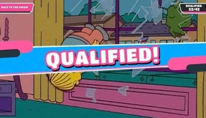 QUALIFIED 22/42 RACE YO THE FINISH QUALIFIED!