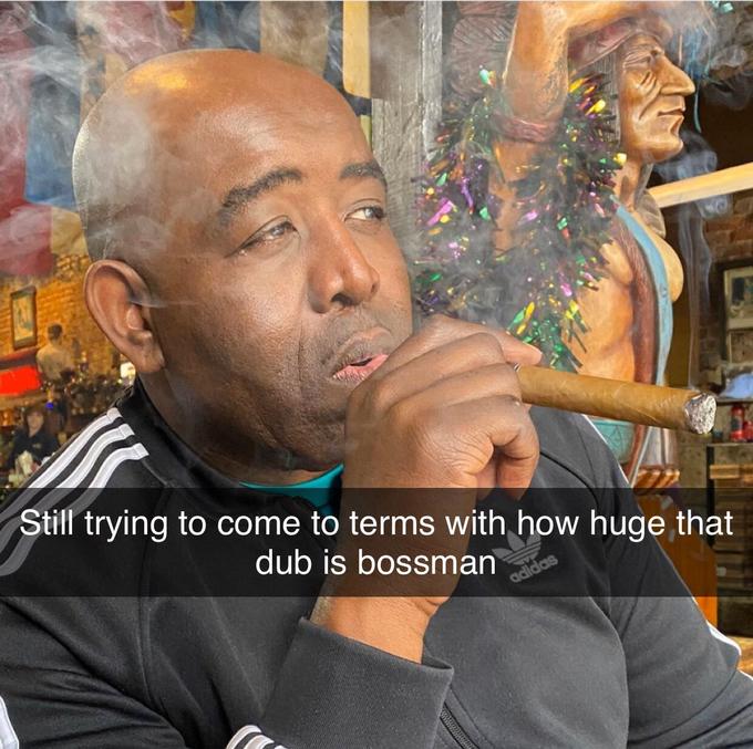 Still trying to come to terms with how huge that dub is bossman adidas