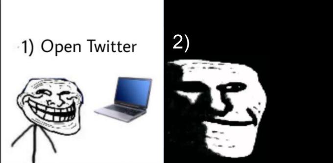 1) Open Twitter 2) Product Electronic device Text Technology Office equipment Laptop part Laptop Output device Jaw Display device Computer accessory Font Laptop accessory Gadget Netbook Communication Device Computer hardware Computer Peripheral Personal computer Portable communications device Mobile device Tooth Personal computer hardware Flat panel display