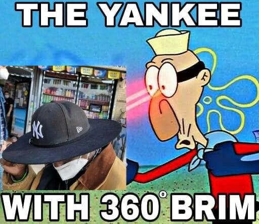 yankee hat red brim