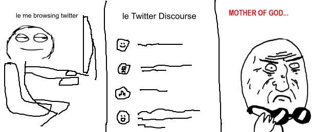 MOTHER OF GOD. le me browsing twitter le Twitter Discourse Ok