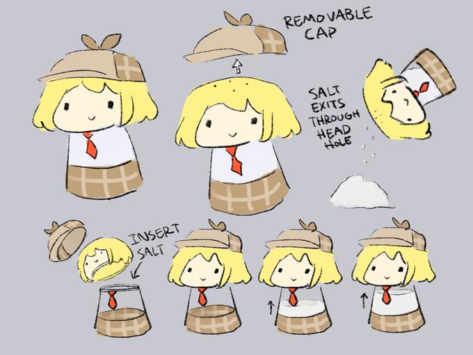 REMOVABLE CAP SALT EXITS THROUGH HEAD HOLE INSERT SALT