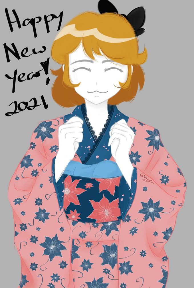 __"My Boyfriend challenged me for drunken doodles. . . So here we have @Peargor's Derpina fanart which I drew, Happy New Year 🍾! (Don't mind me... I'm drunk.  . .)"__ ~Ginger Succubus