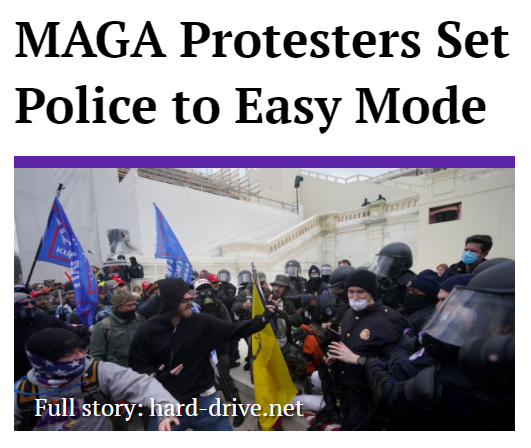 MAGA Protesters Set Police to Easy Mode