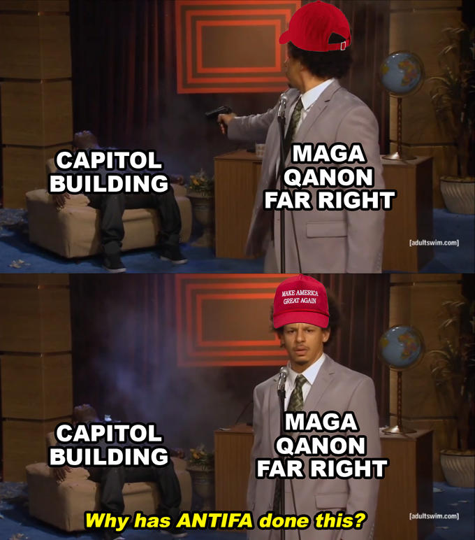 MAGA CAPITOL BUILDING QANON FAR RIGHT [adultswim.com] ΜΑKE ΑΜERICA GREAT AGAIN CAPITOL BUILDING MAGA QANON FAR RIGHT [adultswim.com] Why has ANTIFA done this?