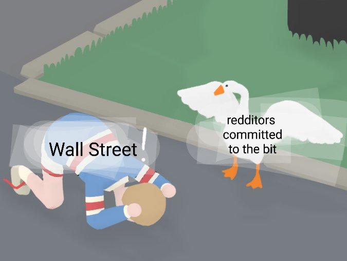 redditors committed to the bit Wall Street