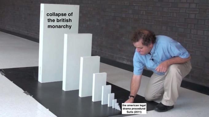collapse of the british monarchy the american legal drama procedural Suits (2011)