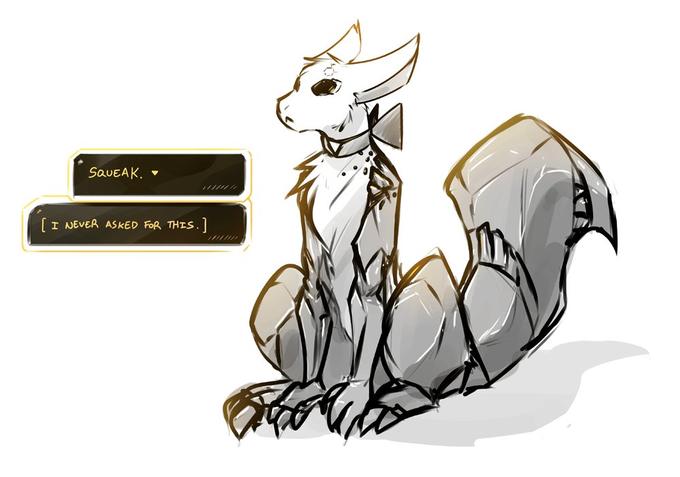 The Character in the image is Mrs. Nibbly, from Tom Fischbach's Twokinds series.