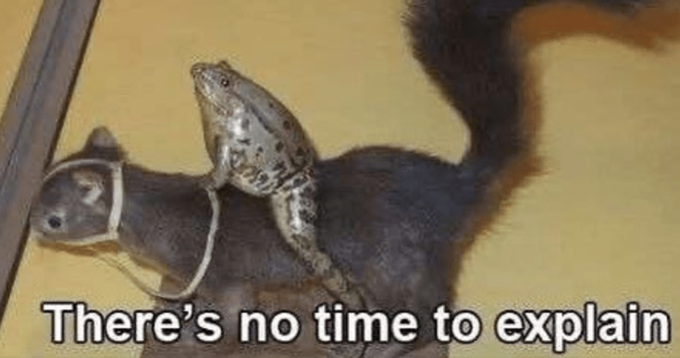 There's no time to explain
