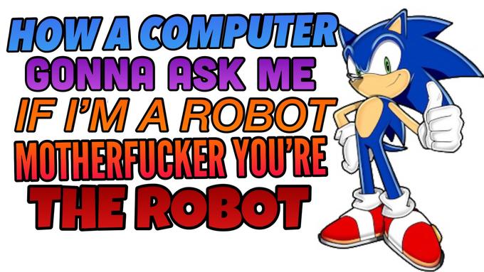 HOWA COMPUTER GONNA ASK ME IF I'M A ROBOT M----------- YOU'RE THE ROBOT