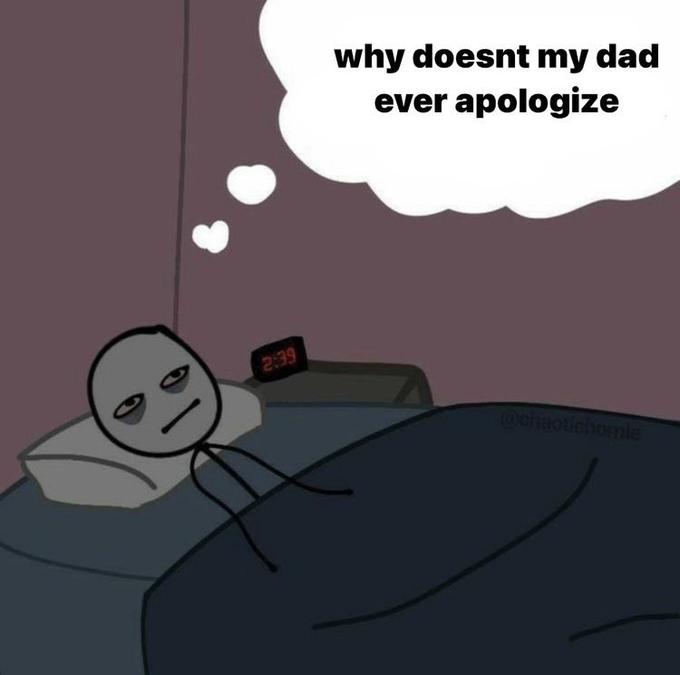 Why Doesn't My Dad Ever Apologize | Awake Man Thinking in Bed | Know ...