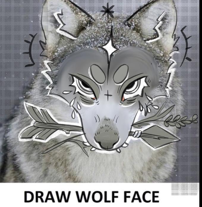 DRAW WOLF FACE