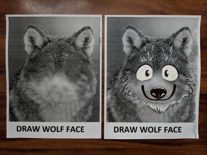 DRAW WOLF FACE DRAW WOLF FACE