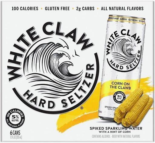 100 CALORIES GLUTEN FREE - 2g CARBS ALL NATURAL FLAVORS net CARS GLUTEN EL M CLAW CLAW HARD ITE CORN ON THE CLAWB HARD SPIKED SPAT TH AN ENATURA SPIKED SPARKLING WATER ALC/VOL WITH A HINT OF CORN CONTAINS ALCOHOL BEER WITH NATURAL FLAVORS 6CANS ELTZER ORIES SAGA