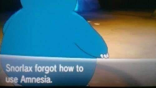 Snorlax forgot how to use Amnesia.