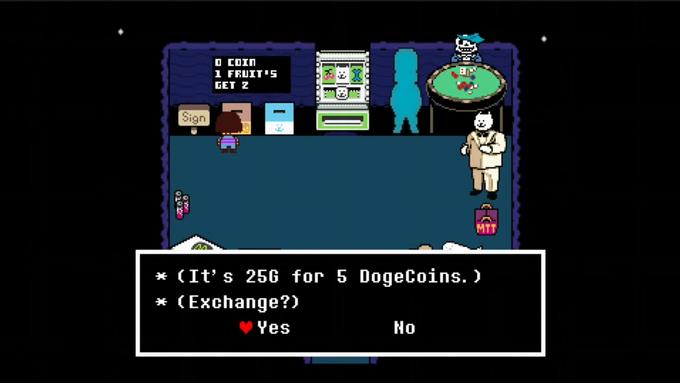 O COIN 1 FRUIT'S GET Z Sign MTT * (It' s 25G for 5 DogeCoins. ) * (Exchange?) Yes No