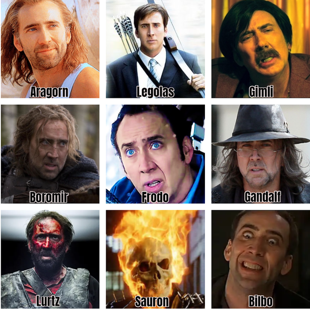 Aragorn Legolas Gimli Boromir Frodo Gandalf Lurtz Sauron Bilbo