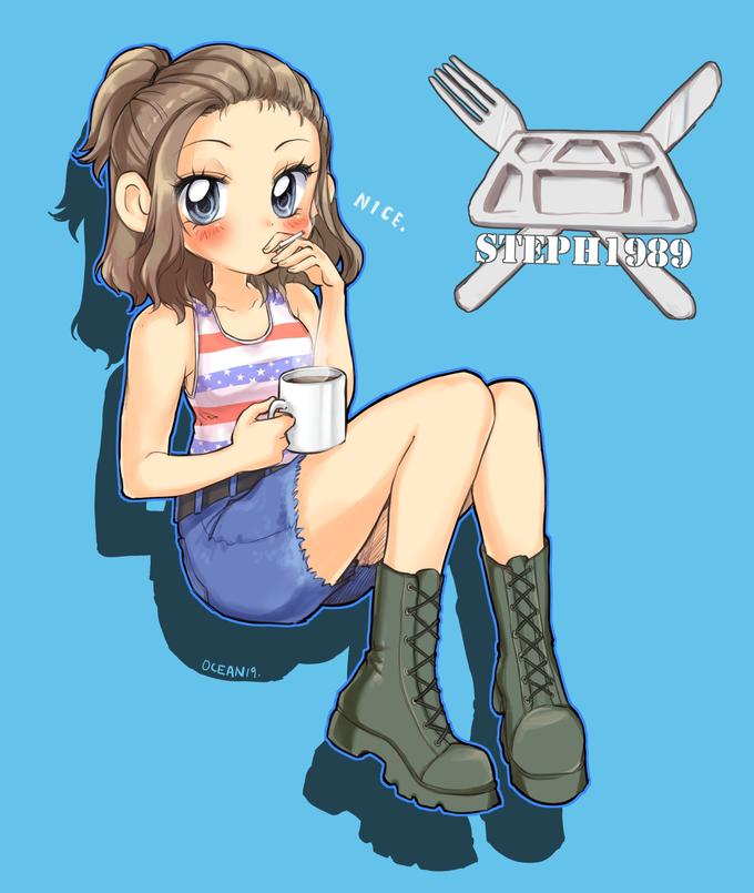 Here's my last of my girl YouTubers series...... Steph1989

I don't know if Steve is even into anime, so I imagine if this were ever to get onto his radar he might be confused..... Sorry Steve
#steve1989 @Steve1989MRE